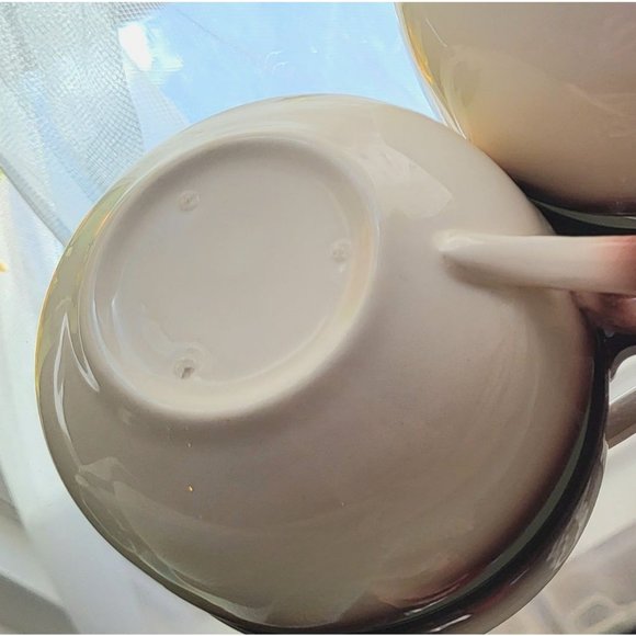 Set of I Love Lucy MCM Brock Of California Brown Country Lane Farmhouse Cups - Picture 11 of 14